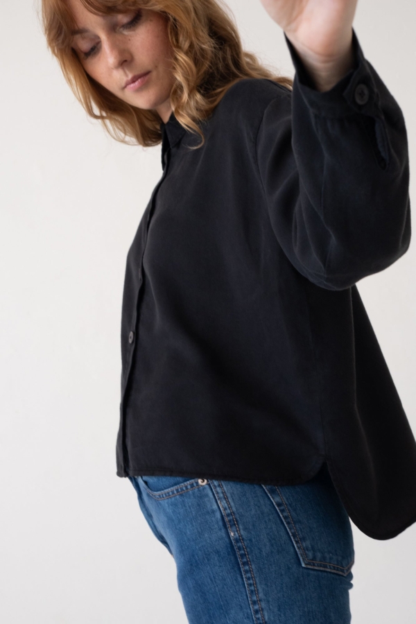 Camisa oversized Tait negro Baya 100% Tencel