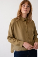 Camisa oversized Tait mostaza 100% Tencel