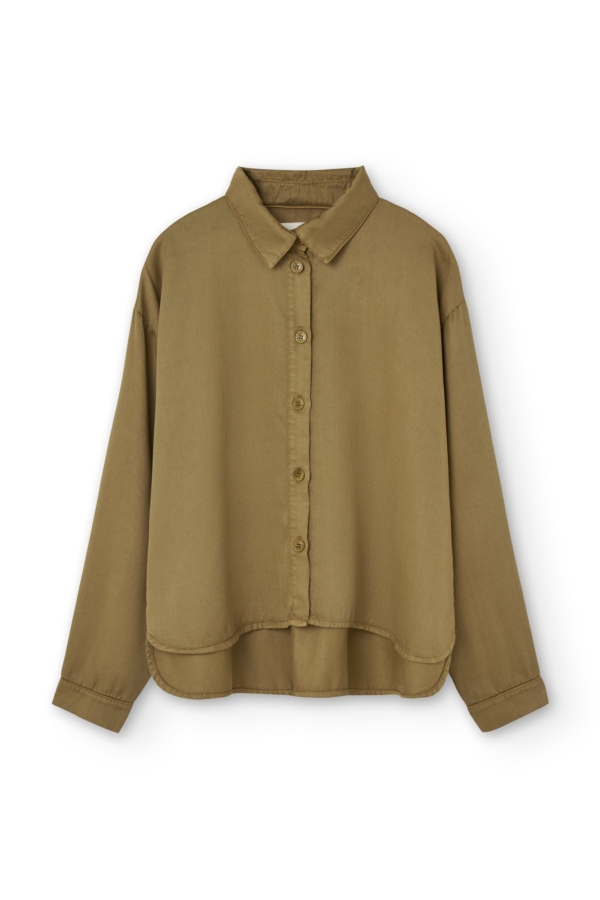 Camisa oversized Tait mostaza 100% Tencel
