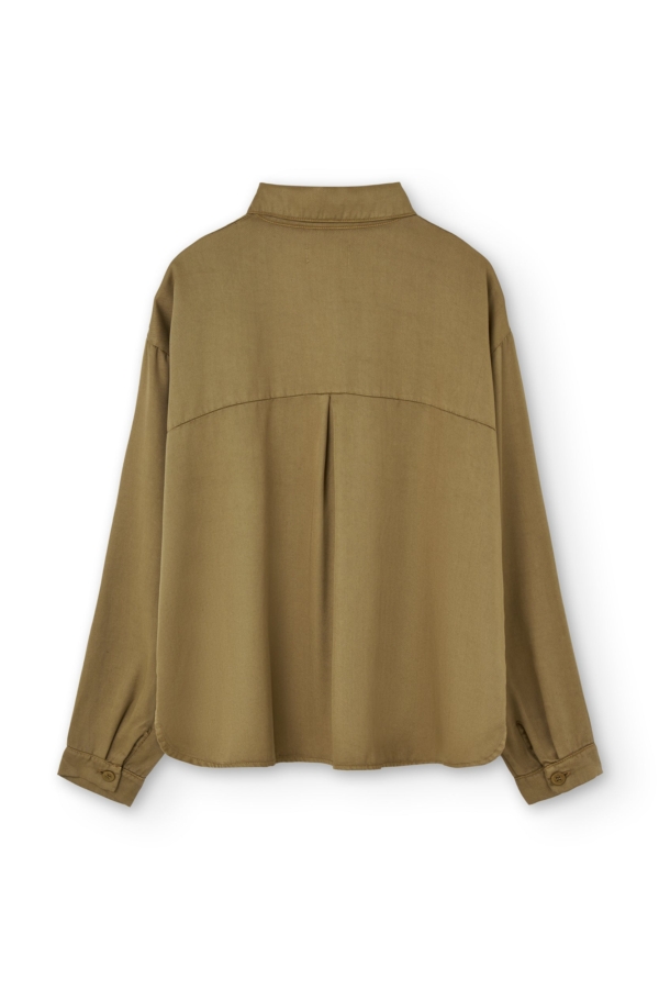 Camisa oversized Tait mostaza 100% Tencel