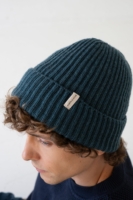 Gorro Tao azul en lana merino