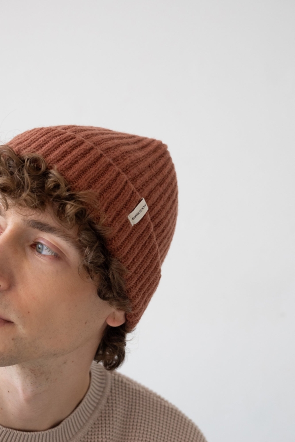 Gorro Tao rojo en lana merino