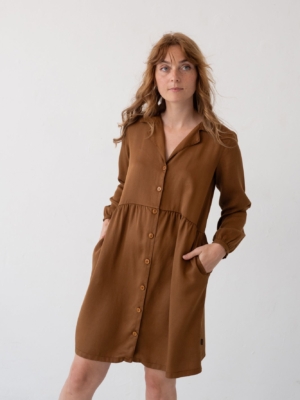 Vestido camisero Teja Tam 100% Tencel