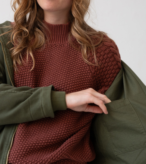 Chaqueta Turina en verde oliva algodón orgánico
