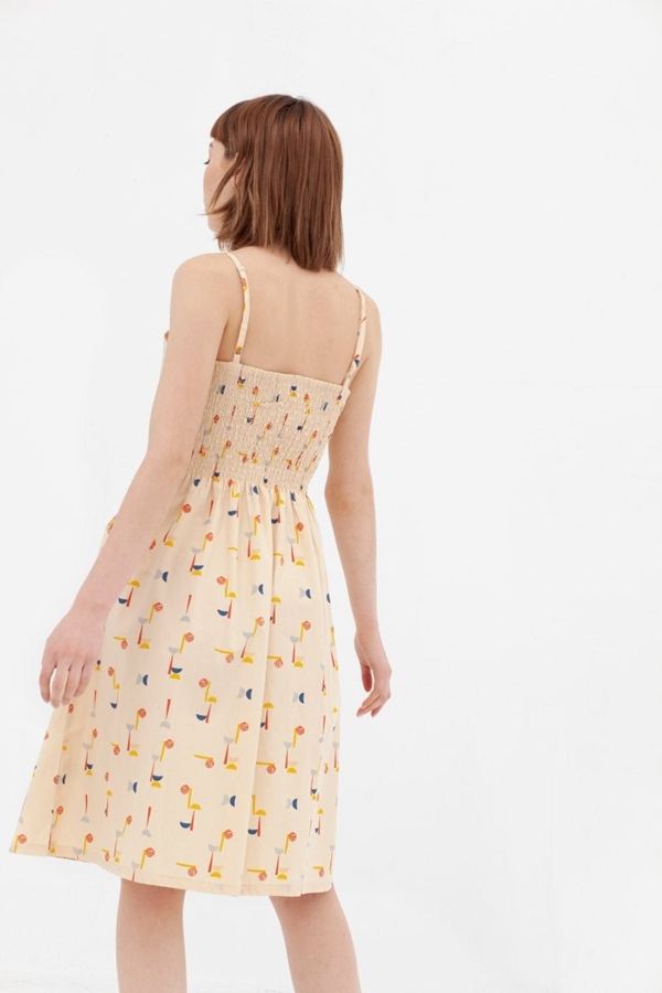 Vestido tirantes abstract print Ada
