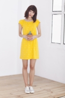 Vestido Hila manga corta amarillo
