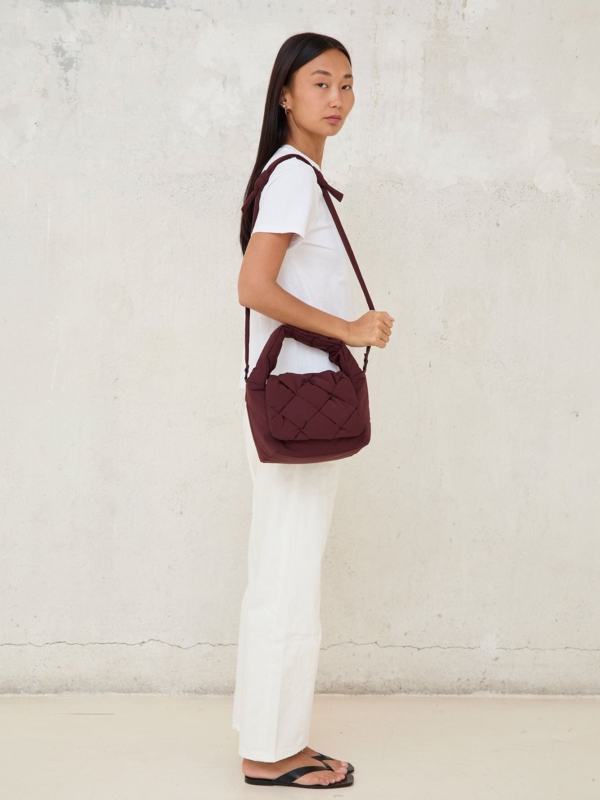 Bolso trenzado Ani Mini Burgundy