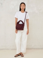 Bolso trenzado Ani Mini Burgundy