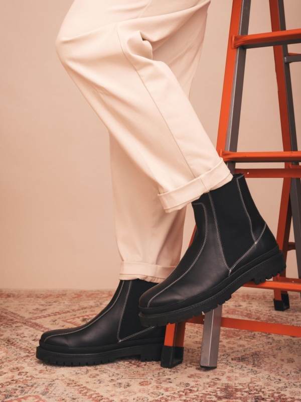 Botines Chelsea Veganos Abril Negro