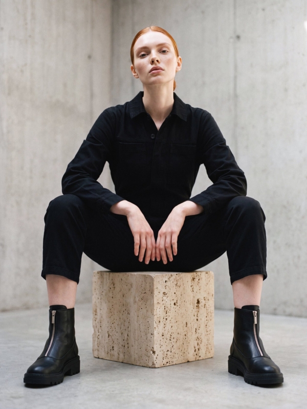 Botines Veganos para Mujer Becca Negro