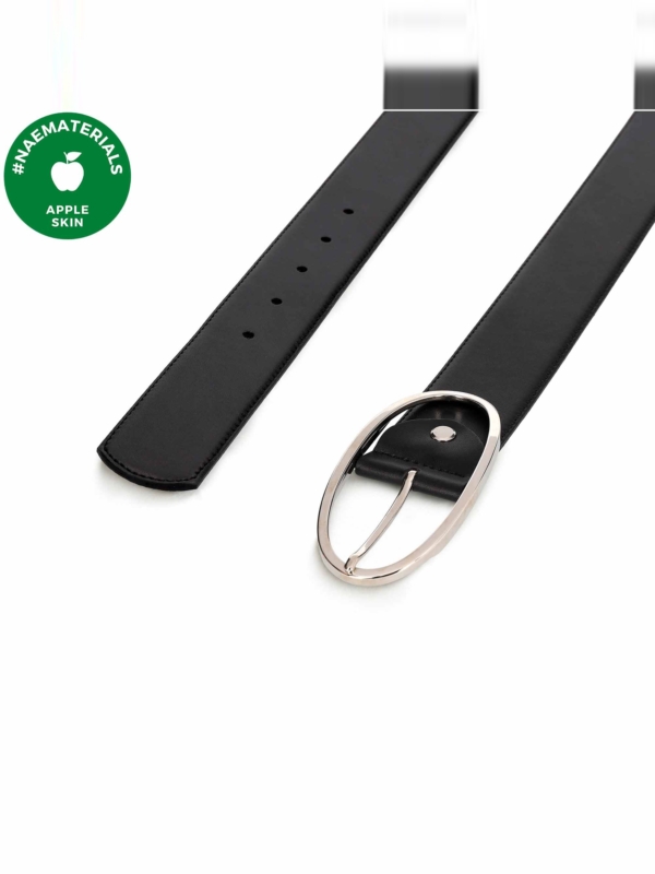 Cinturón Vegano de AppleSkin para Mujer Batea Negro