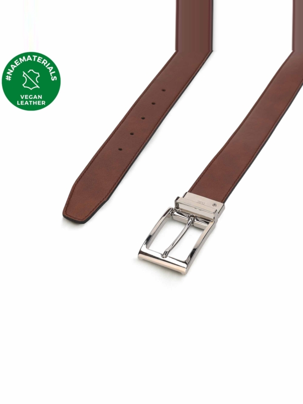 Cinturón Vegano Reversible para Hombre Mila Marrón/Negro