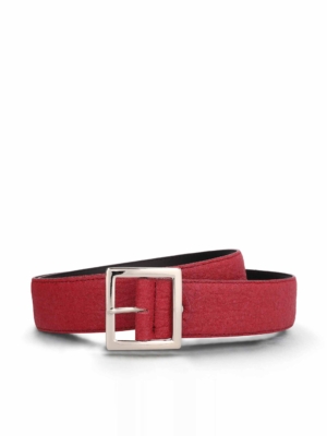Cinturón Vegano de Piñatex® para Mujer Saldes Rojo