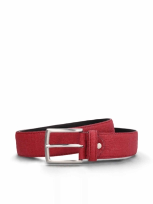 Cinturón Vegano de Piñatex® para Hombre Seva Rojo