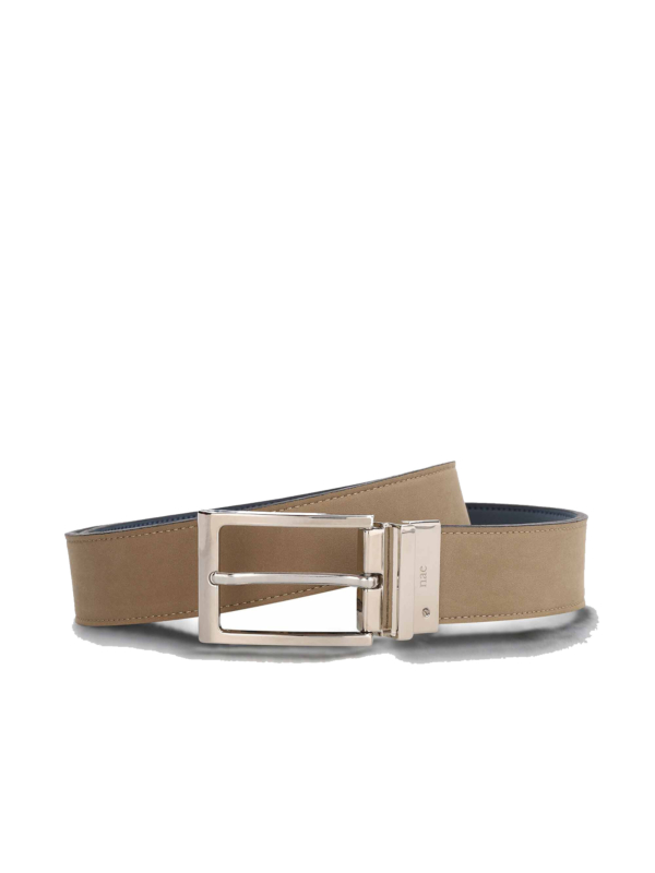 Cinturón Vegano Reversible para Hombre Tarrés Beige/Azul
