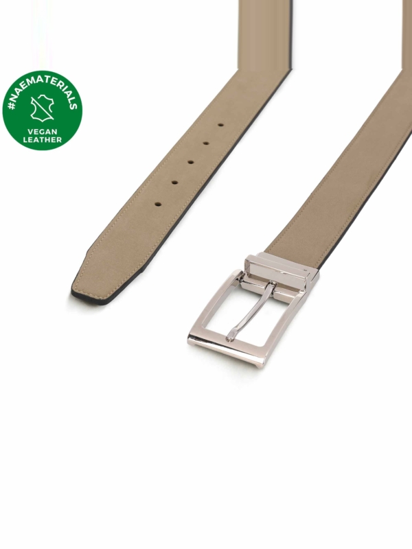 Cinturón Vegano Reversible para Hombre Tarrés Beige/Azul