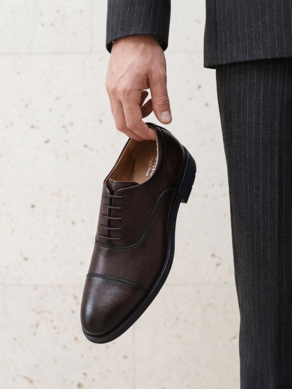 Zapatos Derby Veganos para Hombre Ben Marrón