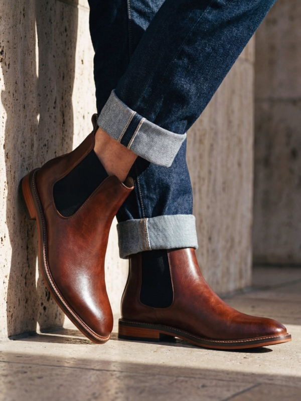 Botines Chelsea Veganos para Hombre Duncan Marrón