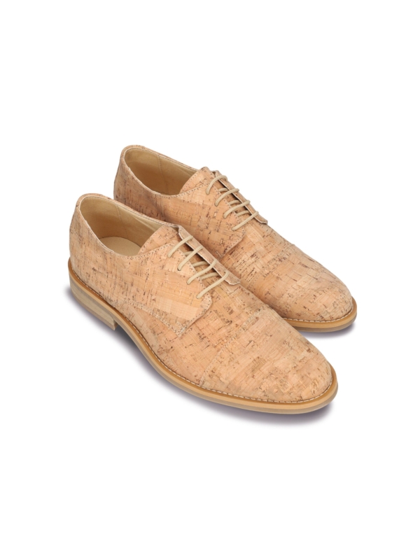 Zapatos Derby Veganos de Corcho para Hombre Edu Marrón