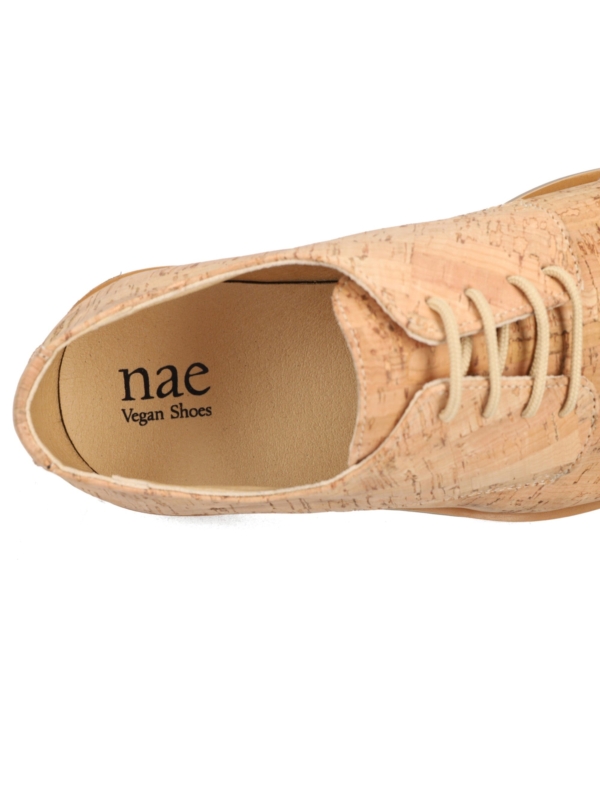 Zapatos Derby Veganos de Corcho para Hombre Edu Marrón