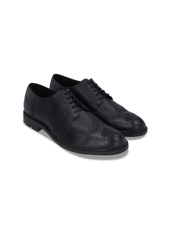Zapatos Derby Brogue Veganos para Hombre Gael Negro