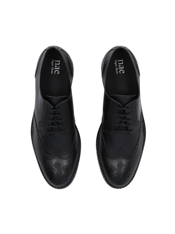 Zapatos Derby Brogue Veganos para Hombre Gael Negro