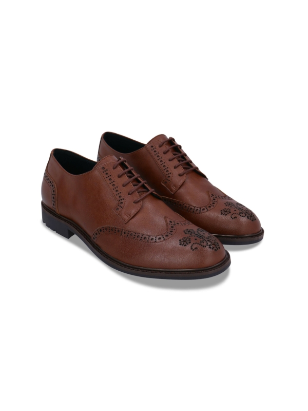 Zapatos Derby Brogue Veganos para Hombre Gael Marrón