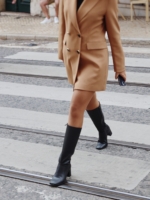 Botas Altas Veganas de AppleSkin® para Mujer Greta Negro