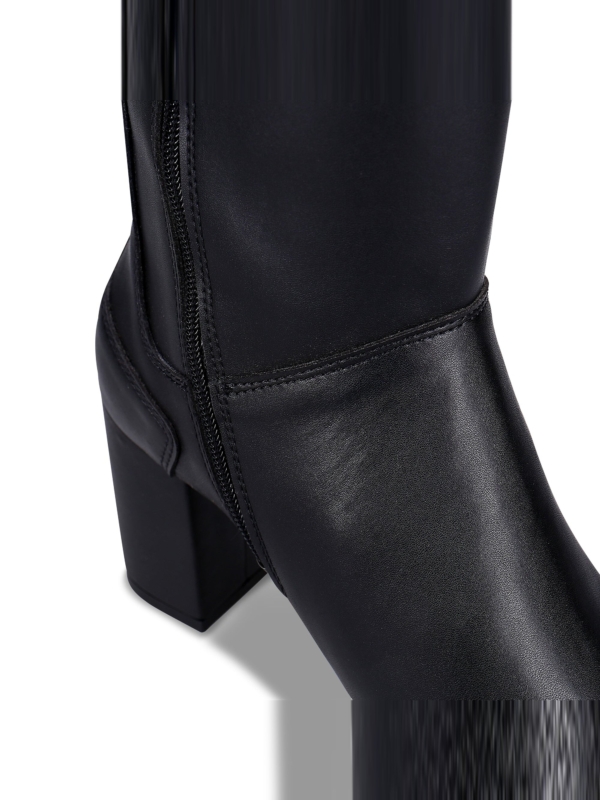 Botas Altas Veganas de AppleSkin® para Mujer Greta Negro