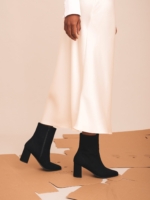 Botines Veganos de Tacón para Mujer Hina Negro