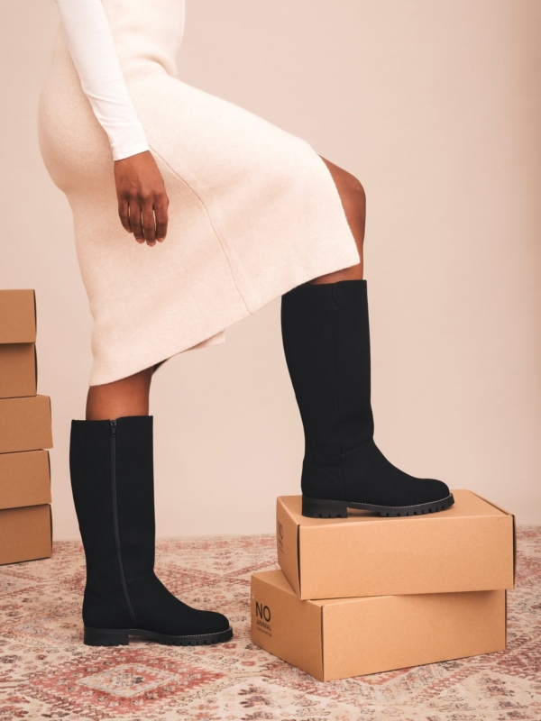 Botas Altas Veganas para Mujer Irem Negro
