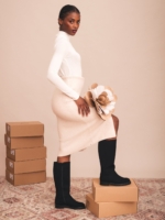 Botas Altas Veganas para Mujer Irem Negro