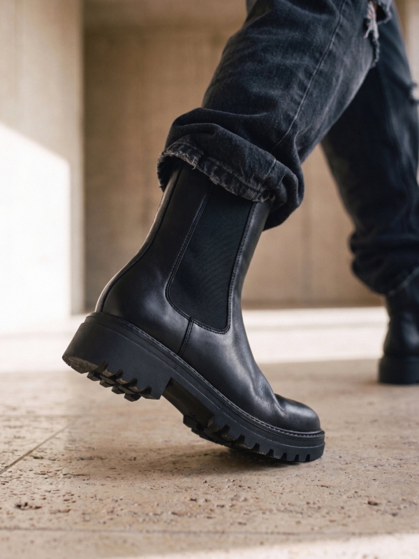 Botines Chelsea Veganos para Mujer Kimber Negro