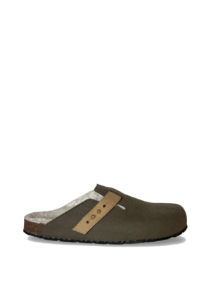 Zuecos Veganos de Invierno con Forro de Algón Levu Verde