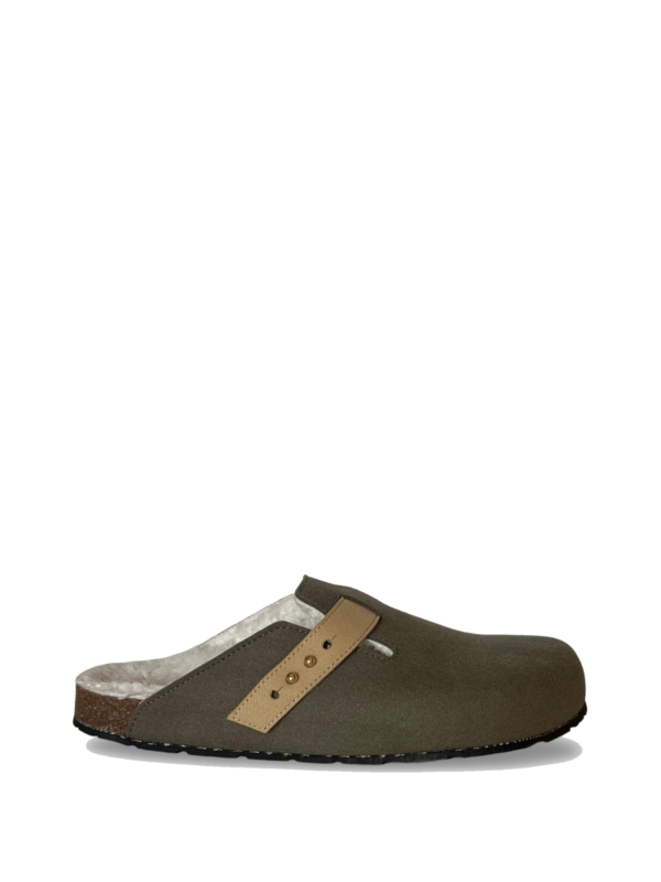 Zuecos Veganos de Invierno con Forro de Algón Levu Verde