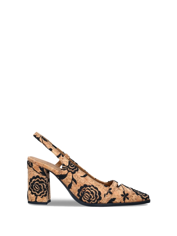 Sandalias Veganas de Tacón de Corcho para Mujer Lilou Marrón