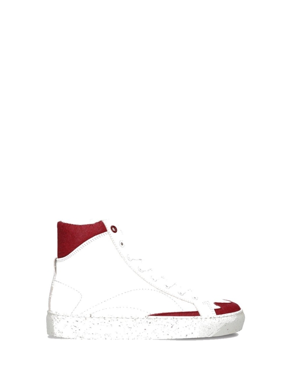 Zapatillas Veganas de Caña Alta de Piñatex® y AppleSkin® London Rojo