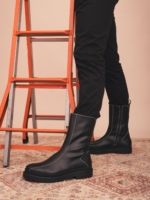 Botas Veganas de Caña Media Reiko Negro