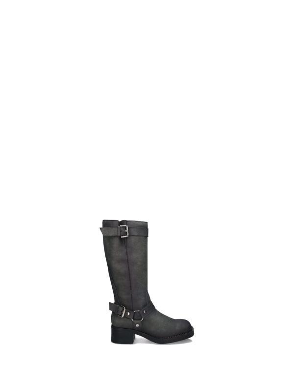 Botas Veganas Estilo Motociclista para Mujer Ruby Gris