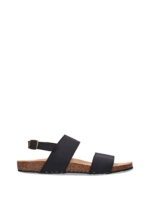 Sandalias Veganas con Suela de Neumático Reciclado Savai Negro