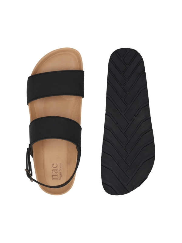 Sandalias Veganas con Suela de Neumático Reciclado Savai Negro