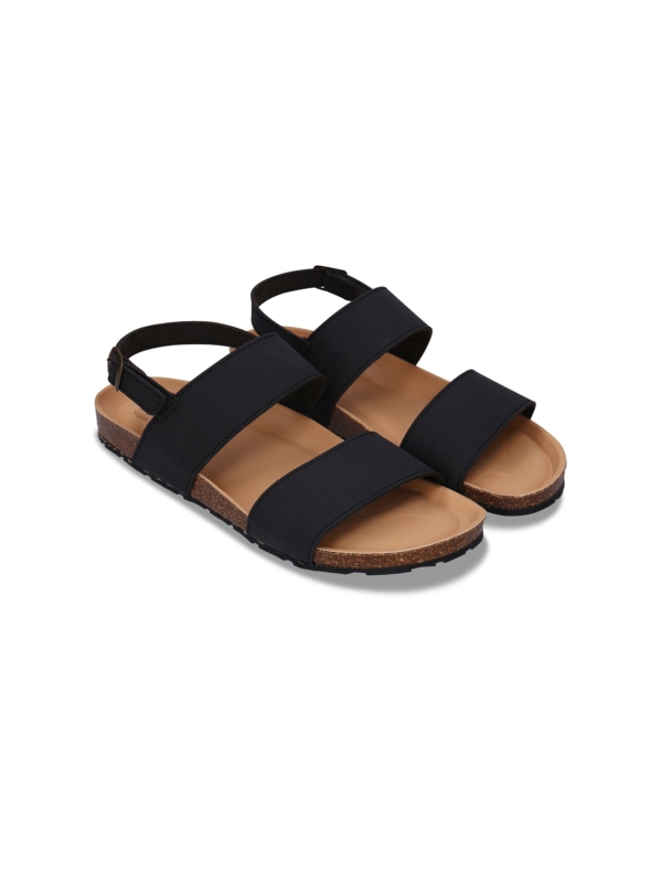 Sandalias Veganas con Suela de Neumático Reciclado Savai Negro