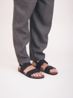 Sandalias Veganas con Suela de Neumático Reciclado Savai Negro