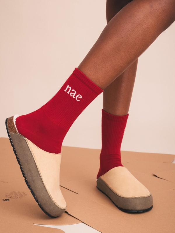 Zuecos Veganos de Invierno con Forro de Algodón Suva Beige