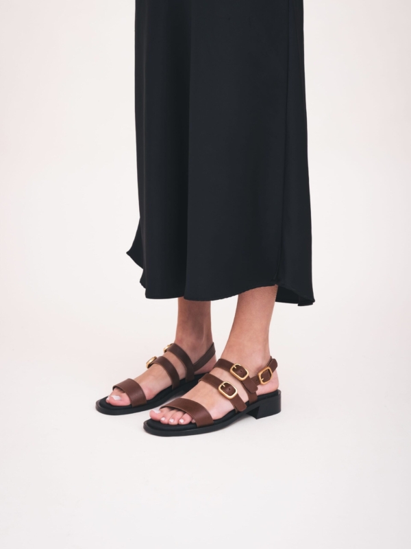 Sandalias Veganas para Mujer Vera Marrón