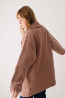 Abrigo oversized 100% lana virgen rosa