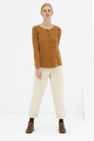 Blusa botones marrón Daniela reversible