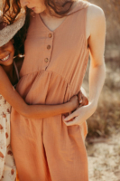 Vestido largo muselina Brooke Nude