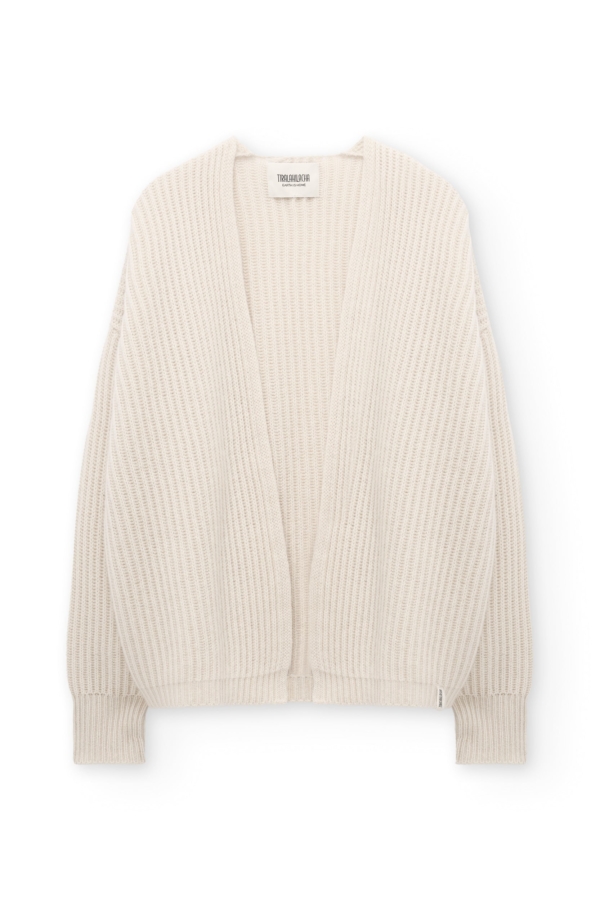 Cárdigan de cachemir beige