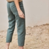 Pantalón sostenible Faren Azul Aguamarina de Lino y Algodón Orgánico